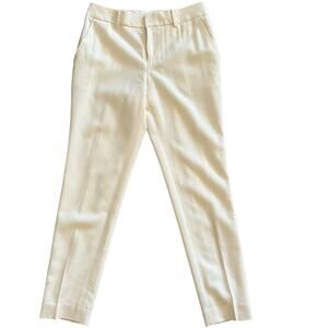 Japan Nolley's Wool Blend Pants Trousers 2/4 Womens Ivory Tapered Work Career